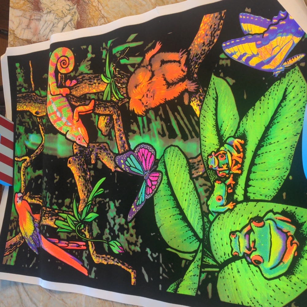Blacklite Rainforest poster